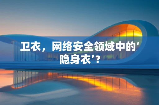 卫衣，网络安全领域中的‘隐身衣’？