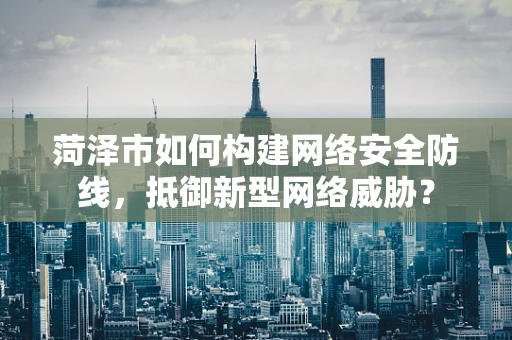 菏泽市如何构建网络安全防线，抵御新型网络威胁？