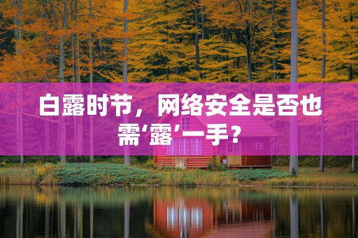 白露时节，网络安全是否也需‘露’一手？