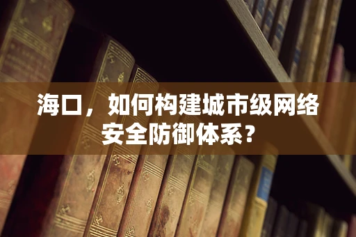 海口，如何构建城市级网络安全防御体系？