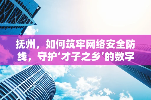 抚州，如何筑牢网络安全防线，守护‘才子之乡’的数字安全？