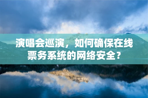 演唱会巡演，如何确保在线票务系统的网络安全？