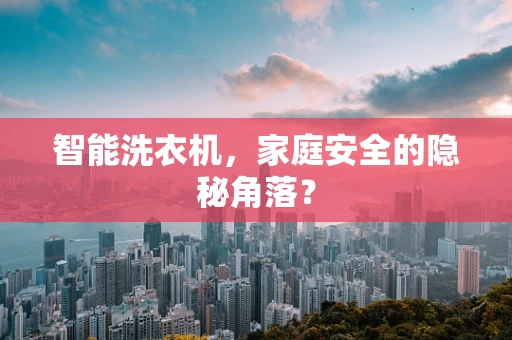 智能洗衣机，家庭安全的隐秘角落？