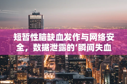 短暂性脑缺血发作与网络安全，数据泄露的‘瞬间失血’？