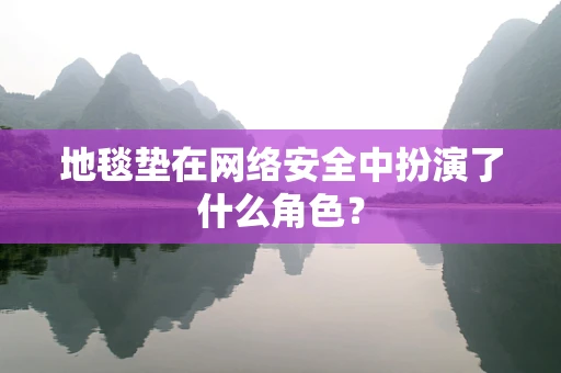 地毯垫在网络安全中扮演了什么角色？
