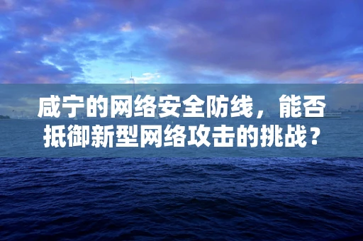 咸宁的网络安全防线，能否抵御新型网络攻击的挑战？