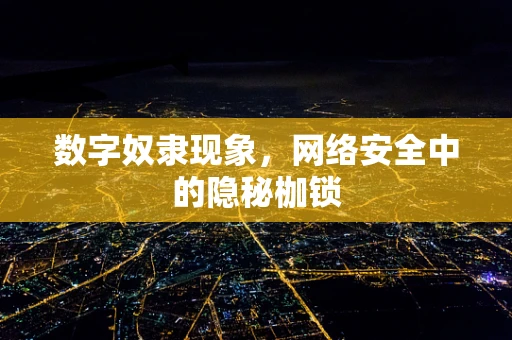 数字奴隶现象，网络安全中的隐秘枷锁
