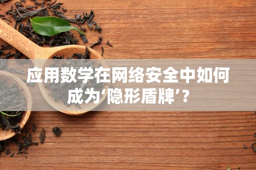 应用数学在网络安全中如何成为‘隐形盾牌’？
