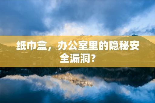 纸巾盒，办公室里的隐秘安全漏洞？