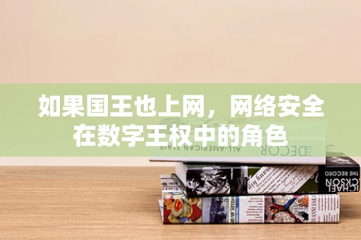 如果国王也上网，网络安全在数字王权中的角色