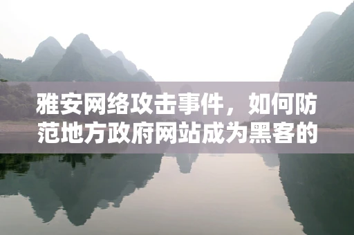 雅安网络攻击事件，如何防范地方政府网站成为黑客的下一个目标？