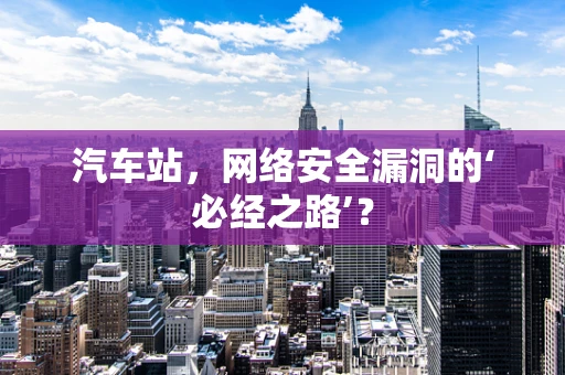 汽车站，网络安全漏洞的‘必经之路’？