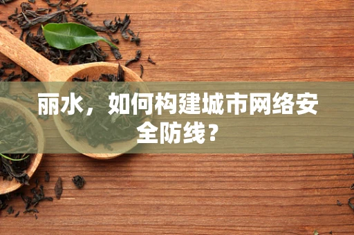 丽水，如何构建城市网络安全防线？