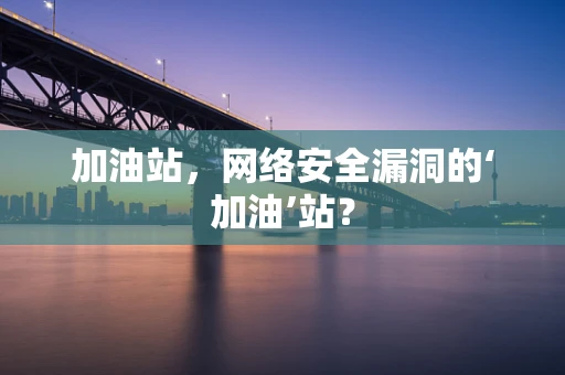 加油站，网络安全漏洞的‘加油’站？