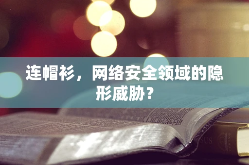 连帽衫，网络安全领域的隐形威胁？