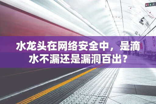 水龙头在网络安全中，是滴水不漏还是漏洞百出？