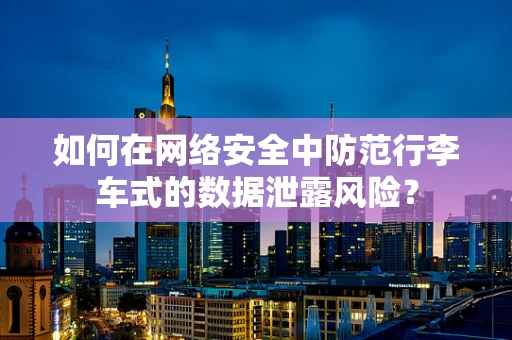 如何在网络安全中防范行李车式的数据泄露风险？