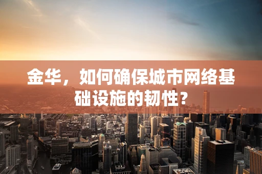 金华，如何确保城市网络基础设施的韧性？