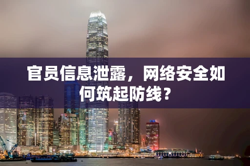 官员信息泄露，网络安全如何筑起防线？