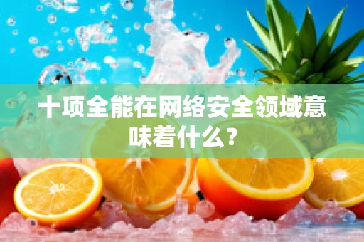 十项全能在网络安全领域意味着什么？