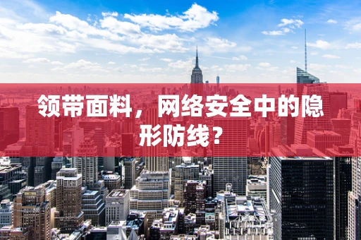 领带面料，网络安全中的隐形防线？