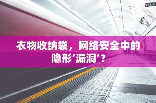 衣物收纳袋，网络安全中的隐形‘漏洞’？