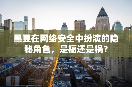 黑豆在网络安全中扮演的隐秘角色，是福还是祸？