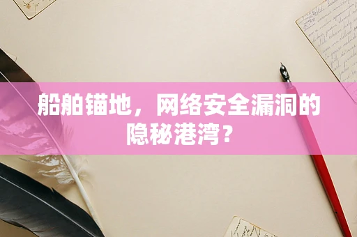 船舶锚地，网络安全漏洞的隐秘港湾？