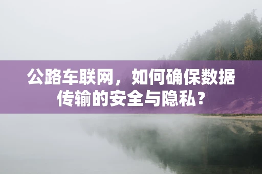 公路车联网，如何确保数据传输的安全与隐私？