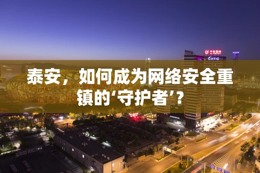 泰安，如何成为网络安全重镇的‘守护者’？