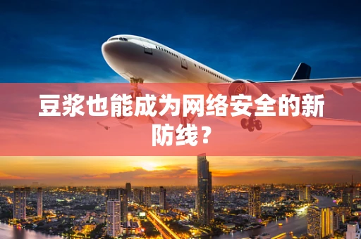 豆浆也能成为网络安全的新防线？