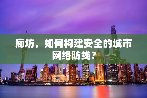 廊坊，如何构建安全的城市网络防线？