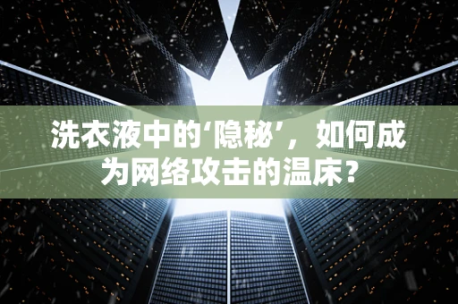 洗衣液中的‘隐秘’，如何成为网络攻击的温床？
