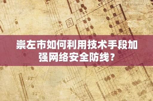 崇左市如何利用技术手段加强网络安全防线？