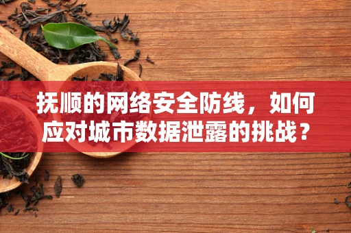 抚顺的网络安全防线，如何应对城市数据泄露的挑战？