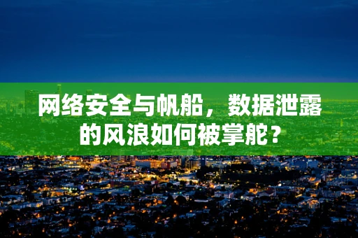 网络安全与帆船，数据泄露的风浪如何被掌舵？