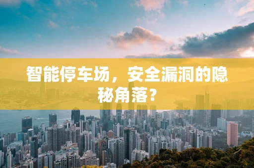 智能停车场，安全漏洞的隐秘角落？