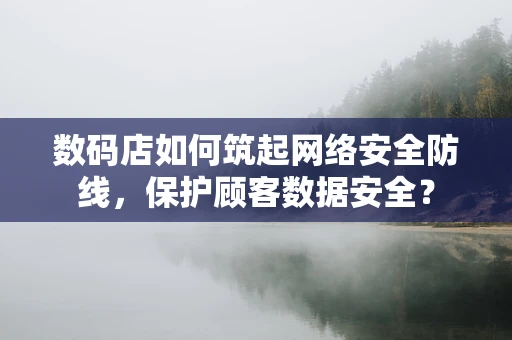 数码店如何筑起网络安全防线，保护顾客数据安全？