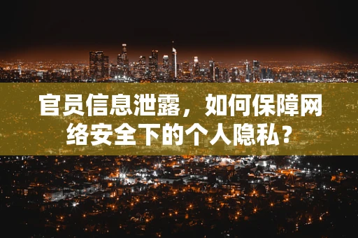 官员信息泄露，如何保障网络安全下的个人隐私？