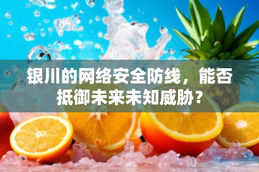 银川的网络安全防线，能否抵御未来未知威胁？