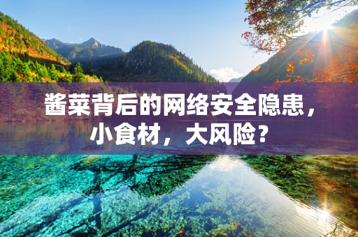 酱菜背后的网络安全隐患，小食材，大风险？