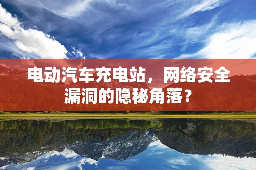 电动汽车充电站，网络安全漏洞的隐秘角落？