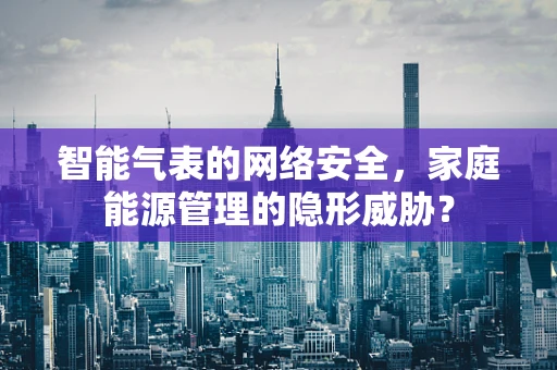 智能气表的网络安全，家庭能源管理的隐形威胁？