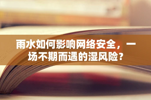雨水如何影响网络安全，一场不期而遇的湿风险？