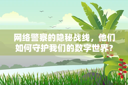 网络警察的隐秘战线，他们如何守护我们的数字世界？