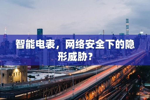 智能电表，网络安全下的隐形威胁？