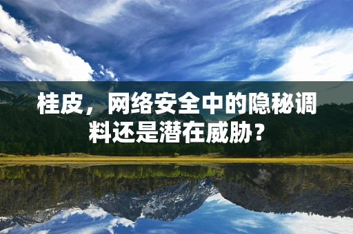 桂皮，网络安全中的隐秘调料还是潜在威胁？
