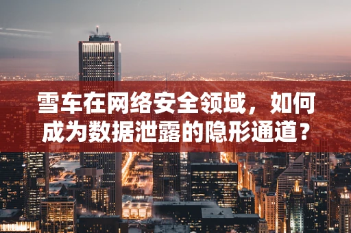 雪车在网络安全领域，如何成为数据泄露的隐形通道？