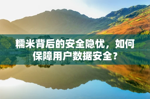糯米背后的安全隐忧，如何保障用户数据安全？