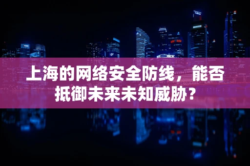 上海的网络安全防线，能否抵御未来未知威胁？